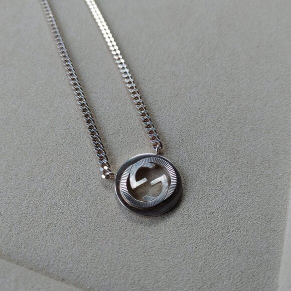 Gucci Interlocking G Logo .925 Sterling Silver Necklace - Picture 4 of 11